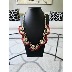 💘 Pick 3 For $15 Gold Red Geometric Rhinestone Necklace New